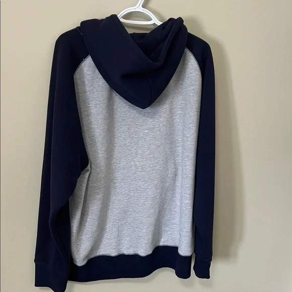 NHL Gray and Blue Edmonton Oilers Zip-Up Hoodie Large Logo Size XL - Picture 3 of 10